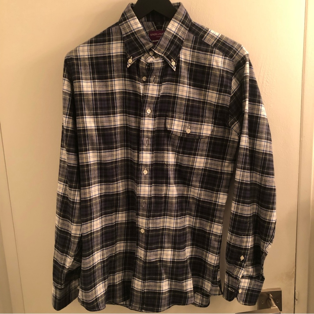 Spier & Mackay Plaid Flannel Shirt (size 15/S)